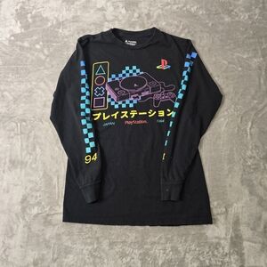 "PlayStation Japan 1994 Long Sleeve T-Shirt Graphic Tee Gamer Retro"